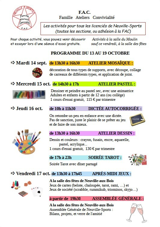 LE PROGRAMME CETTE SEMAINE